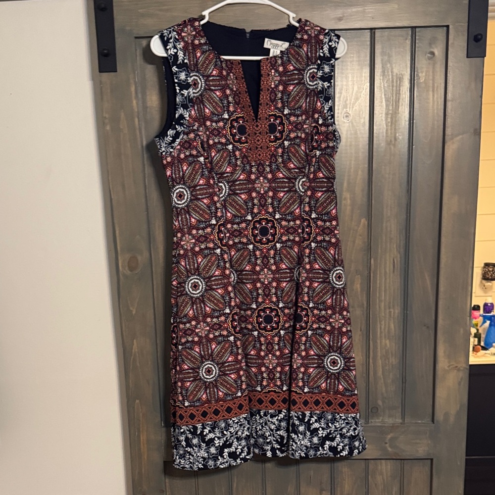 Bohemian Floral Sleeveless Midi Dress